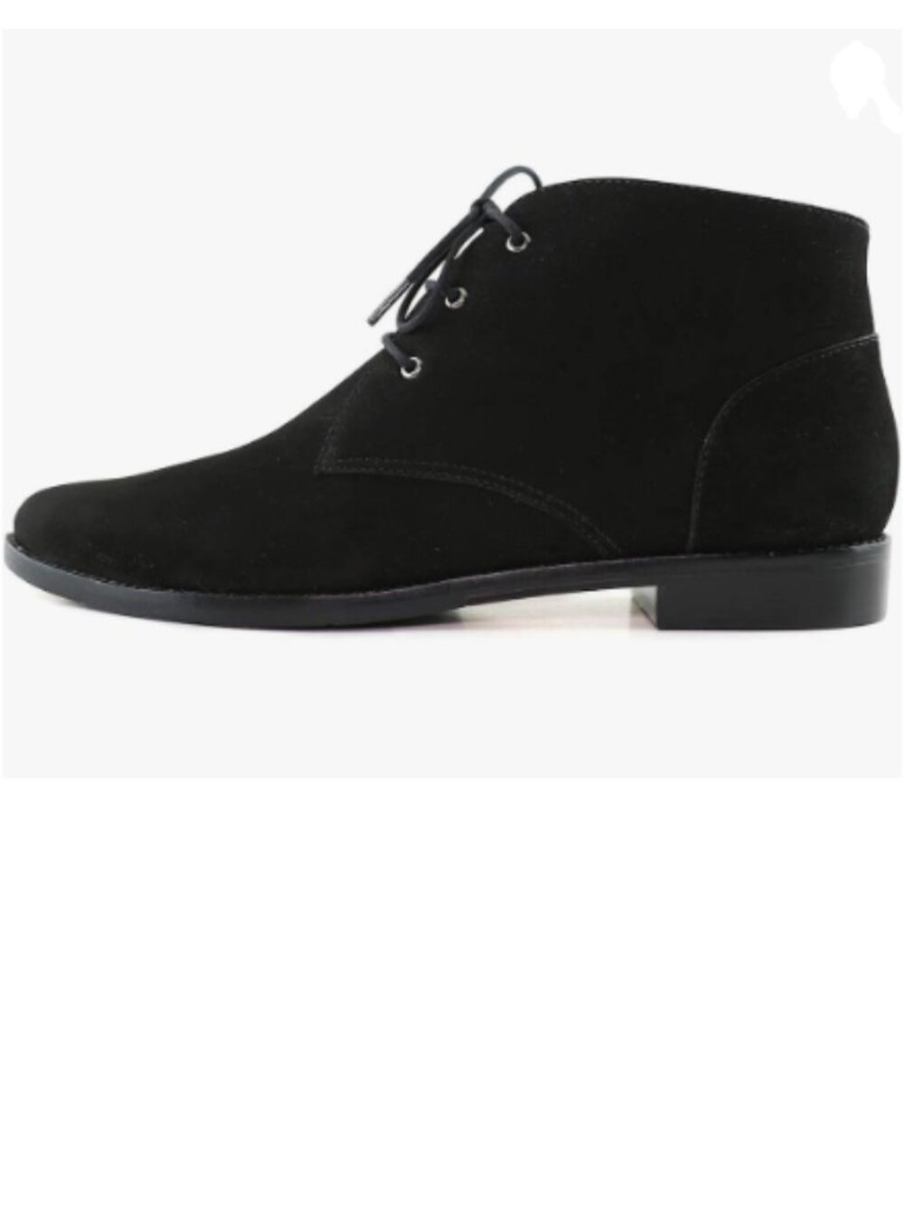 YDN Black Womens Trendy Low Heel Pointy Toe Lace Up Chukka Ankle Boots